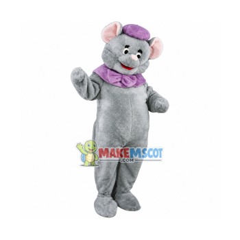 Cute Grey Mouse Mascot Adult Costume	