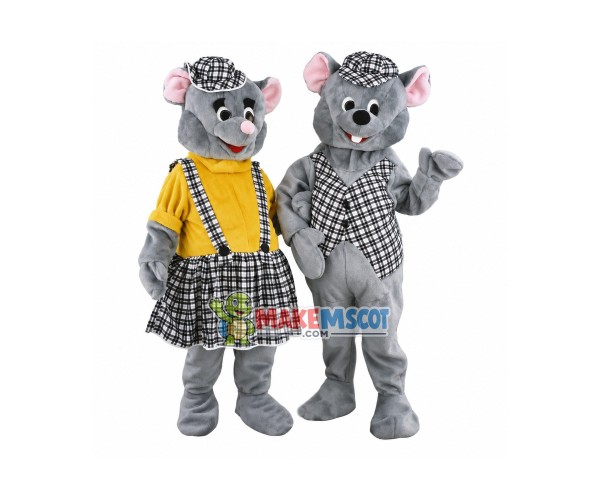 Mouse Couple Mascot Costume Fancy Dress Outfit 	