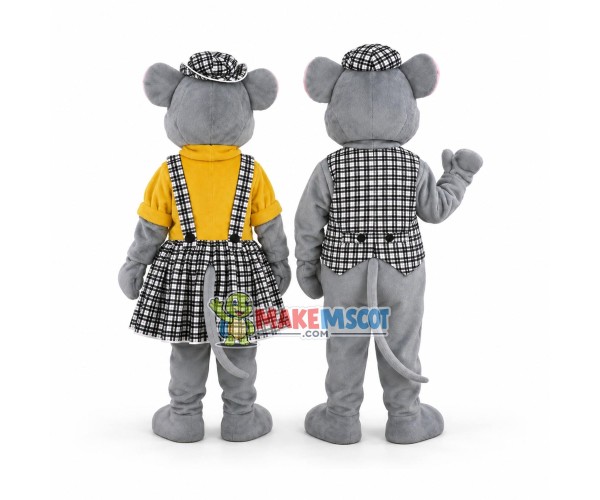 Mouse Couple Mascot Costume Fancy Dress Outfit 	