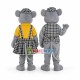 Mouse Couple Mascot Costume Fancy Dress Outfit 	