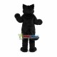 Long Plush Black Wolf Mascot Costume Long Plush Black Wolf Mascot Costume