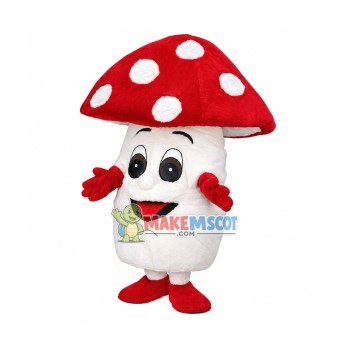 Adult Cartoon Red Mushroom Mascot Costume Adult Cartoon Red Mushroom Mascot Costume