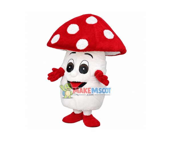 Adult Cartoon Red Mushroom Mascot Costume Adult Cartoon Red Mushroom Mascot Costume