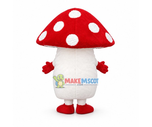 Adult Cartoon Red Mushroom Mascot Costume	