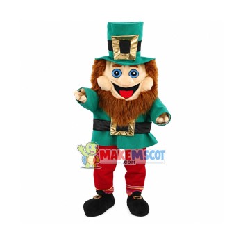 Happy Leprechaun Mascot Costume Happy Leprechaun Mascot Costume
