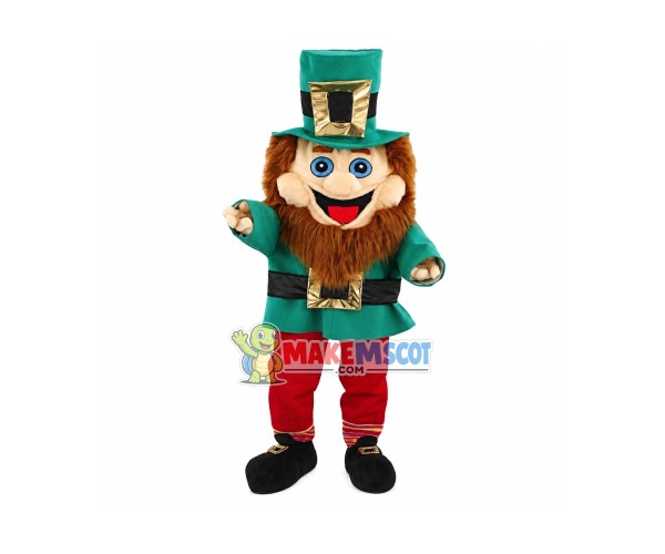 Happy Leprechaun Mascot Costume Happy Leprechaun Mascot Costume