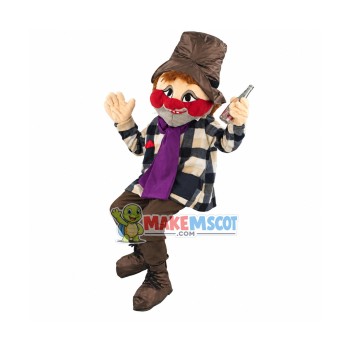 Homeless Man Mascot Costume Homeless Man Mascot Costume