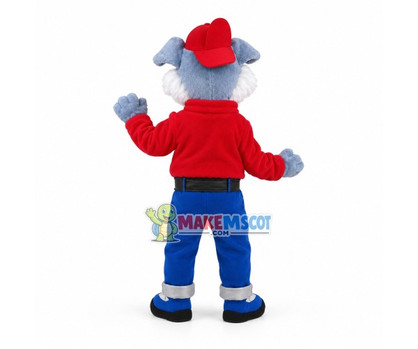 Lovely Blue Dog Plush Mascot Costume Fancy Dress Outfit Lovely Blue Dog Plush Mascot Costume Fancy Dress Outfit