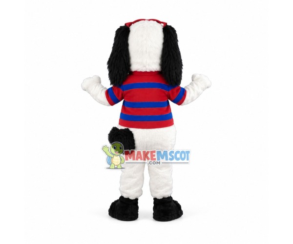 Cute White Dog Mascot Costume Fancy Dress Outfit Cute White Dog Mascot Costume Fancy Dress Outfit