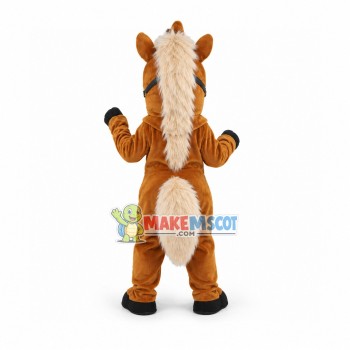 Screaming Brown Horse Mascot Costume Screaming Brown Horse Mascot Costume