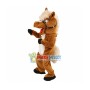 Screaming Brown Horse Mascot Costume 
