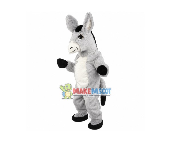 Long Plush Grey Donkey Mascot Costume 