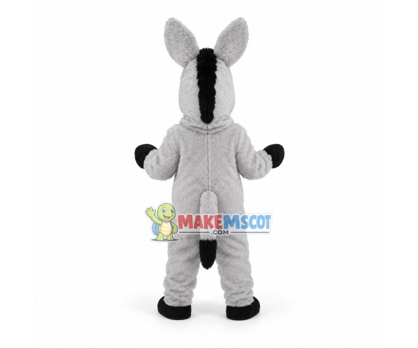 Long Plush Grey Donkey Mascot Costume Long Plush Grey Donkey Mascot Costume
