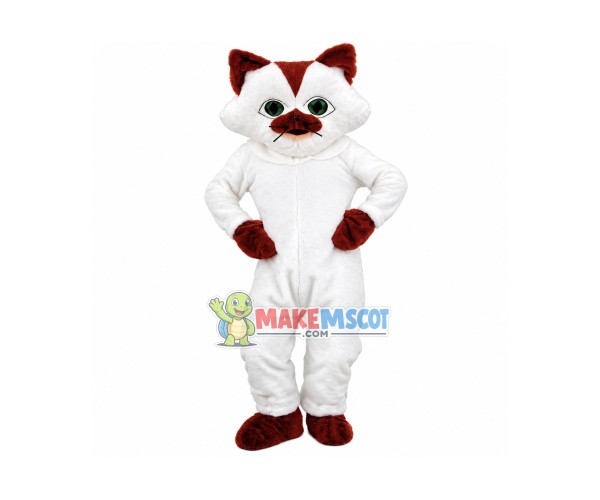 White Cat Mascot Costume White Cat Mascot Costume