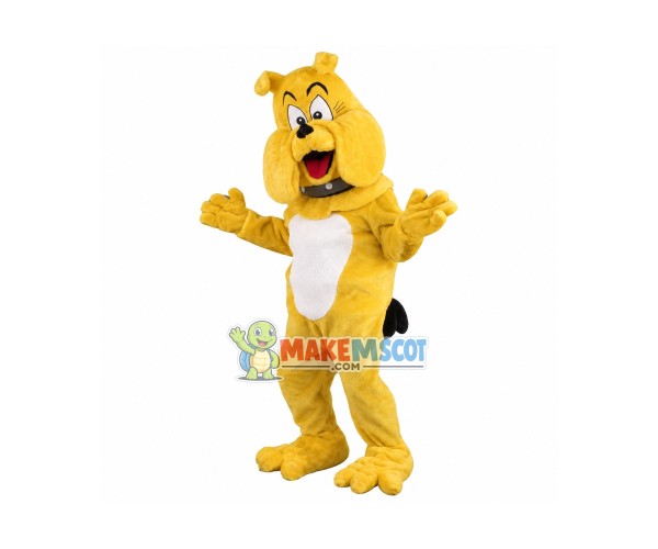 Lovely Yellow Bulldog Mascot Costume  