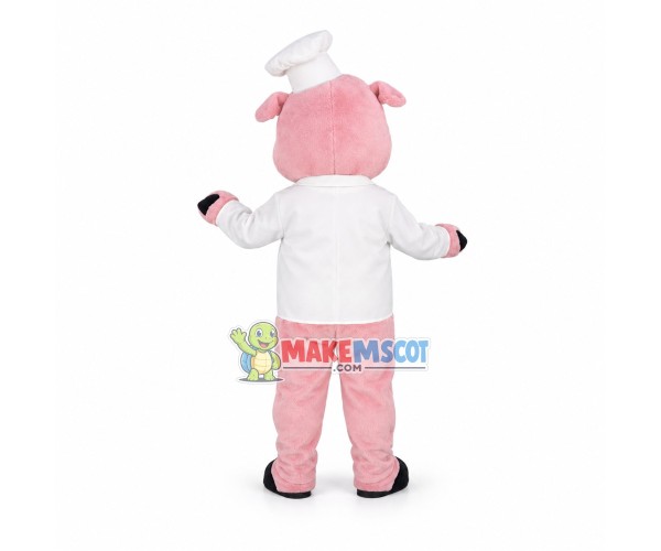 Lovely Chef Pink Pig Mascot Costume Lovely Chef Pink Pig Mascot Costume