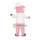Lovely Chef Pink Pig Mascot Costume Lovely Chef Pink Pig Mascot Costume