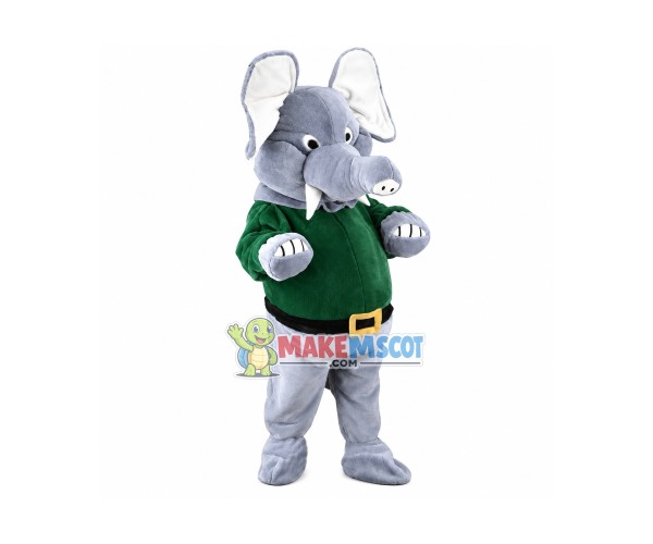Fierce Gray Elephant Mascot Costume Fancy Dress Outfit Fierce Gray Elephant Mascot Costume Fancy Dress Outfit
