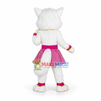 Lovely Beautiful White Cat Girl Mascot Costume Lovely Beautiful White Cat Girl Mascot Costume