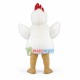 White Rooster Long Plush Mascot Costume 