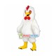 White Rooster Long Fur Mascot Costume 