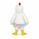 White Rooster Long Fur Mascot Costume 