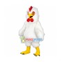 White Rooster Long Fur Mascot Costume 