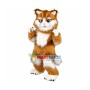 Brown & White Cat Long Fur Mascot Costume 