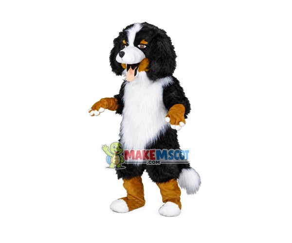 Lovely Bernese Mountain Dog Mascot Costume 