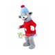 Happy Gray Mouse Long Fur Mascot Costume Fancy Dress Outfit Happy Gray Mouse Long Fur Mascot Costume Fancy Dress Outfit