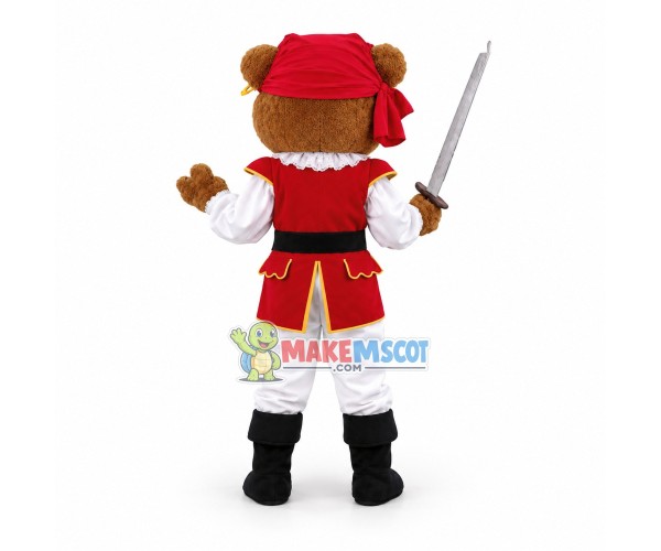 Lovely Pirate Brown Bear Mascot Costume Lovely Pirate Brown Bear Mascot Costume