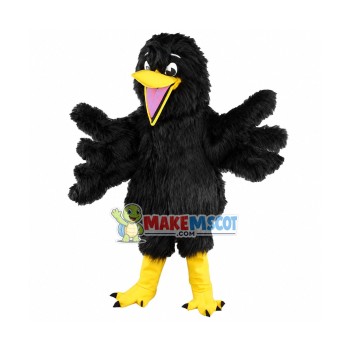 Screaming Raven Long Fur Mascot Costume Screaming Raven Long Fur Mascot Costume