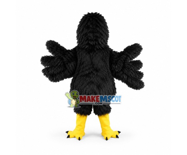 Screaming Raven Long Fur Mascot Costume Screaming Raven Long Fur Mascot Costume