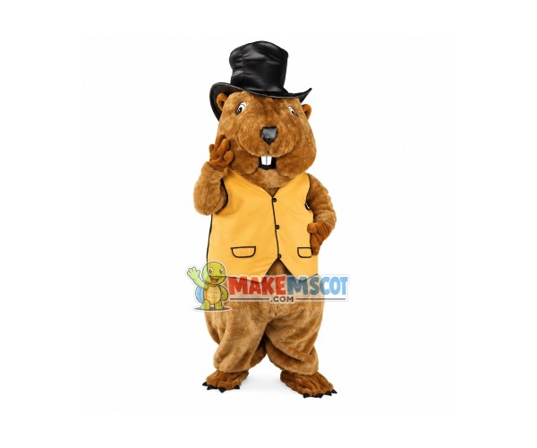 Mr. Beaver Mascot Costume 