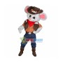 Cowboy Gray Mouse Mascot Costume