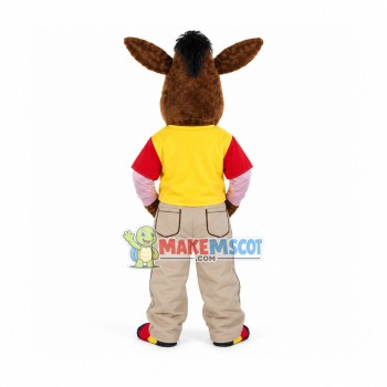 Happy Donkey Mascot Costume Fancy Dress Outfit