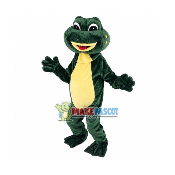 Lovely Green Frog Mascot Adult Costume 
