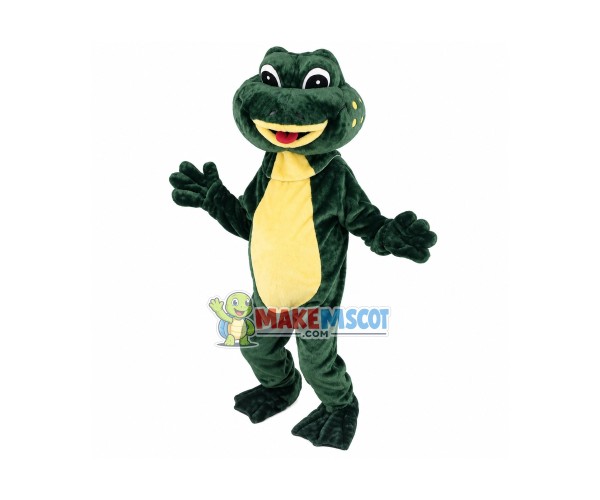 Lovely Green Frog Mascot Adult Costume 