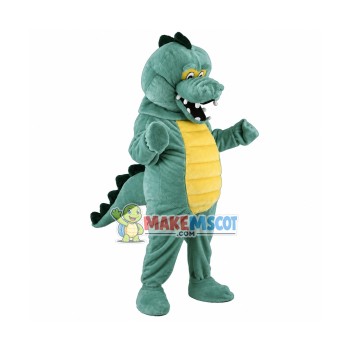 Fierce Green Alligator Mascot Adult Costume 