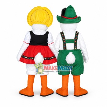 Fenarreco Fritz Duck & Frida Duck Mascot Adult Costume 