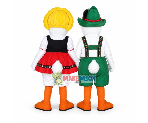 Fenarreco Fritz Duck & Frida Duck Mascot Adult Costume Fenarreco Fritz Duck & Frida Duck Mascot Adult Costume