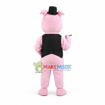 Gentleman Pig Mascot Adult Costume Gentleman Pig Mascot Adult Costume