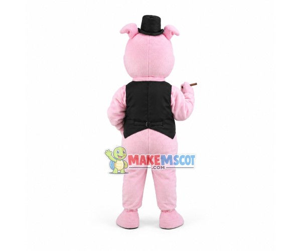 Gentleman Pig Mascot Adult Costume 