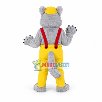 Big Bad Wolf Long Fur Mascot Costume Big Bad Wolf Long Fur Mascot Costume