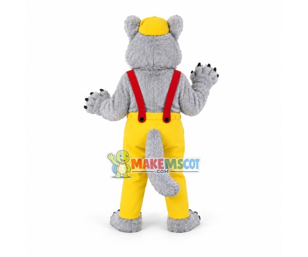 Big Bad Wolf Long Fur Mascot Costume Big Bad Wolf Long Fur Mascot Costume