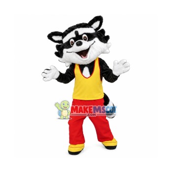 Black Raccoon Mascot Costume Fancy Dress Outfit