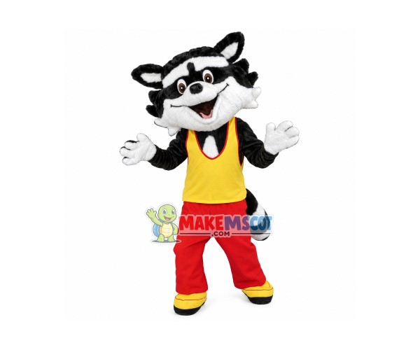 Black Raccoon Mascot Costume Fancy Dress Outfit Black Raccoon Mascot Costume Fancy Dress Outfit