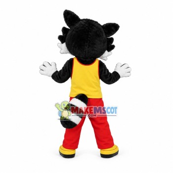 Black Raccoon Mascot Costume Fancy Dress Outfit Black Raccoon Mascot Costume Fancy Dress Outfit