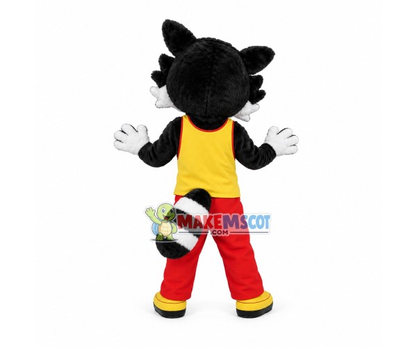 Black Raccoon Mascot Costume Fancy Dress Outfit Black Raccoon Mascot Costume Fancy Dress Outfit