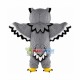 Grey Owl Long Fur Mascot Costume